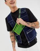 Hxtn Supply Prime Transparent Crossbody Bag In Neon Green - Green