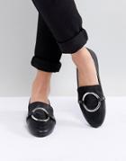 Raid Anisha Black Ring Detail Flat Shoes - Black