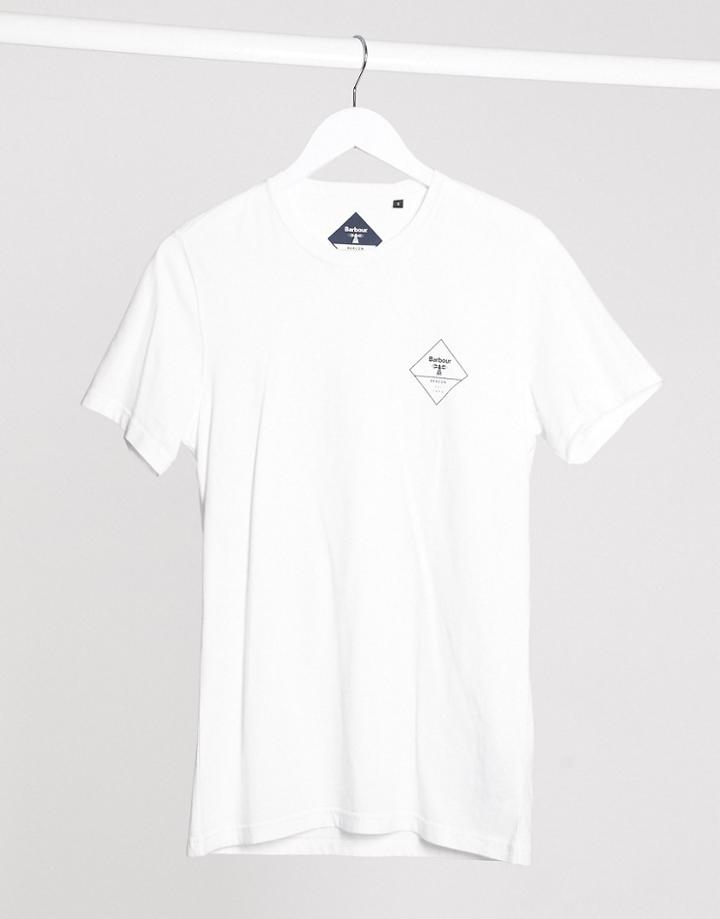 Barbour Beacon Diamond Logo T-shirt In White