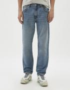 Pull & Bear Regular Fit Jeans In Light Blue-blues