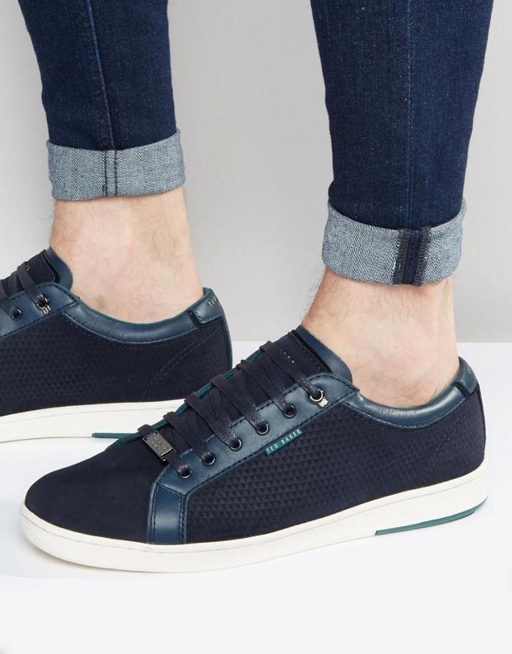 Ted Baker Owenn Suede Sneakers - Navy