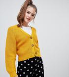 Monki Cardigan In Mustard