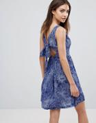 Brave Soul Leanna Tie Back Dress - Blue