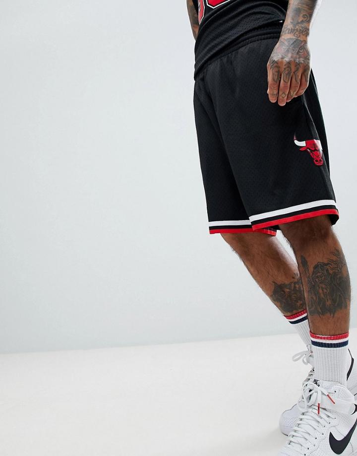 Mitchell & Ness Nba Chicago Bulls Swingman Shorts In Black - Black