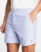Polo Ralph Lauren Prepster Icon Logo Oxford Shorts In Blue