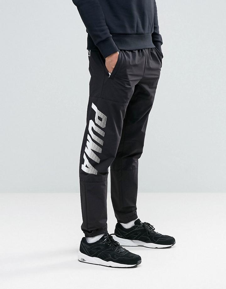 Puma Speed Font Woven Joggers In Black 57161001 - Black