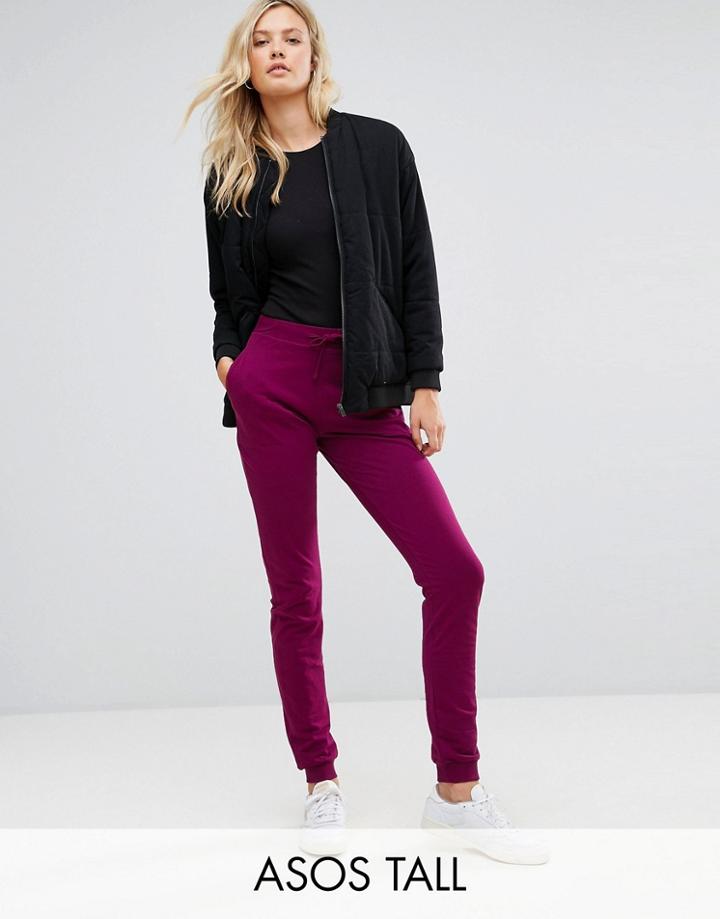 Asos Tall Basic Joggers With Tie - Red