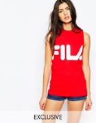 Fila Muscle Tank Tank With Oversized Logo - Chinese Red