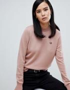 Fred Perry Pink Knit Sweater - Pink