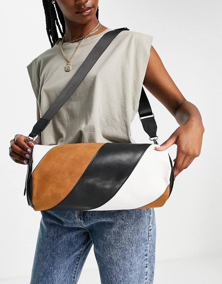 Na-kd Multi Toned Barrel Bag In Black