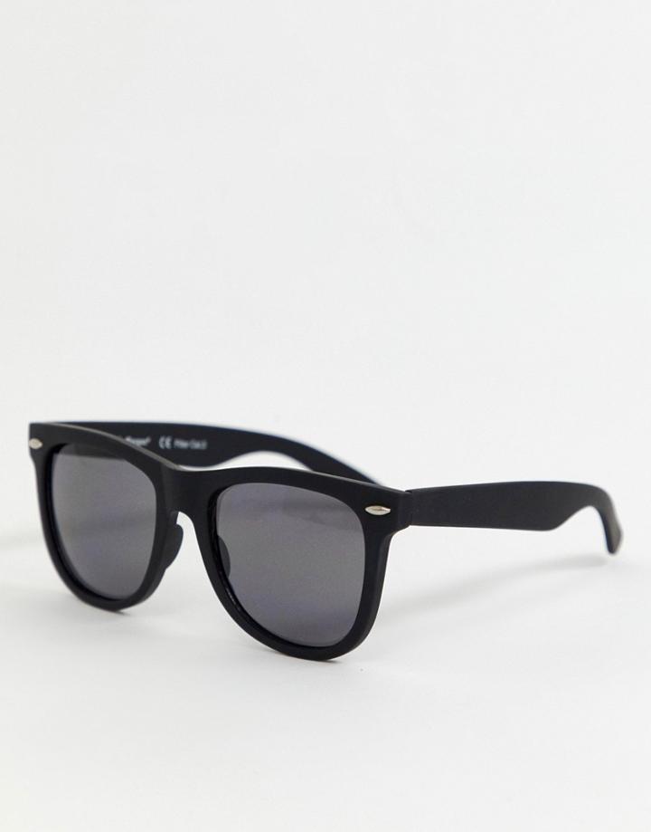 Aj Morgan Square Sunglasses In Matte Black