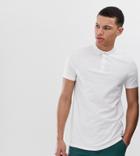Asos Design Tall Jersey Polo In White