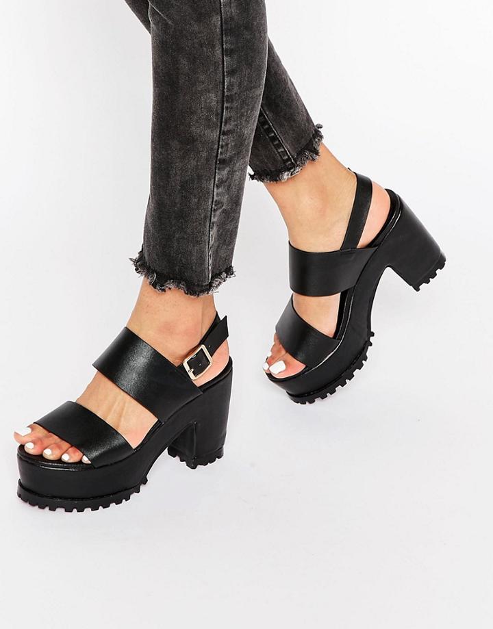 Asos Total Chunky Platform Sandals - Black