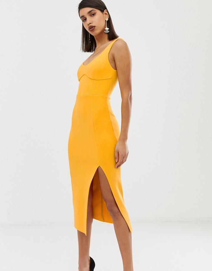 Bec & Bridge Elle Midi Dress-yellow