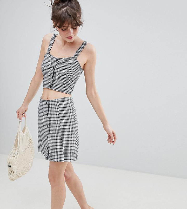 Monki Check Skirt Two-piece-multi