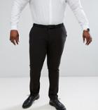 Asos Design Plus Super Skinny Smart Pants In Black - Black