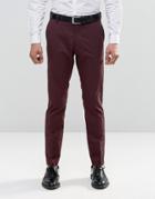 Selected Homme Suit Pants With Stretch In Slim Fit - Red