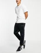 Liquor N Poker Sweatpants In Black Velour With Gold Trim - Part Of A Set