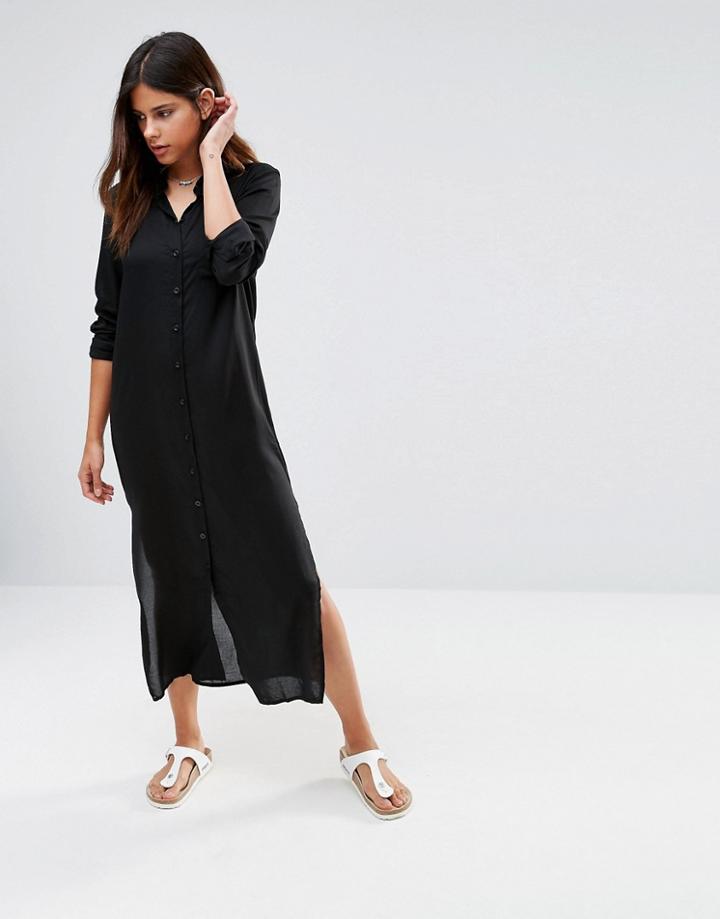 Noisy May Hannah Shirt Dress - Black