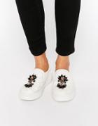 Asos Delicious Embellished Sneakers - White