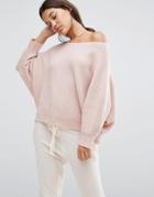 Micha Lounge Batwing Soft Knit Sweater - Pink