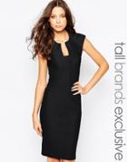Y.a.s Tall Tailored Cap Sleeve Pencil Dress - Black