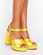 Asos Humble Platform Sandals - Yellow