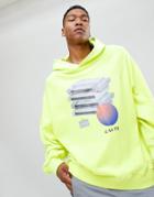 Antimatter Hoodie In Yellow With Graphic Print - Yellow