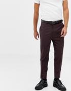 Asos Design Tapered Suit Pants In Dark Brown - Brown