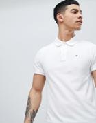 Tommy Jeans Pique Polo Shirt In White - White