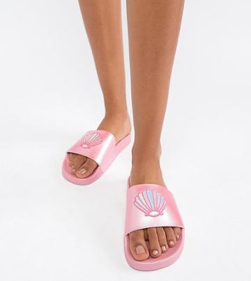 Kaltur Mermaid Shell Sliders - Pink