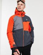 Dare 2b Supercell Pro Jacket In Aluminum Gray & Trail Blazer Red-multi