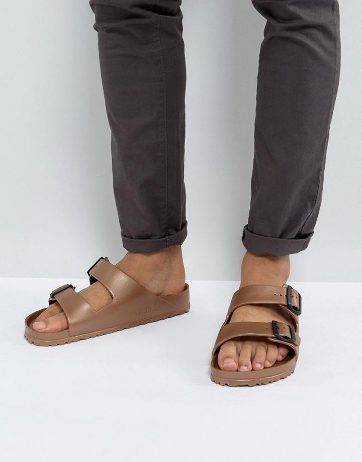 Birkenstock Arizona Eva Metallic Sandals In Copper - Copper