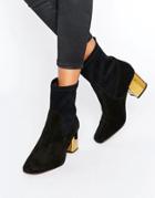 Carvela Slick Detail Heeled Ankle Boots - Black