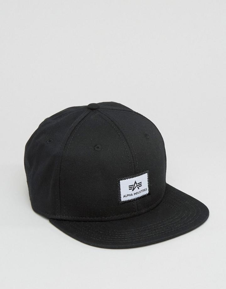 Alpha Industries Small Logo Cap In Black - Black