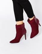 Pieces Psvalerie Heeled Ankle Boots - Red