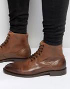 Hudson London Seymour Leather Boots - Tan