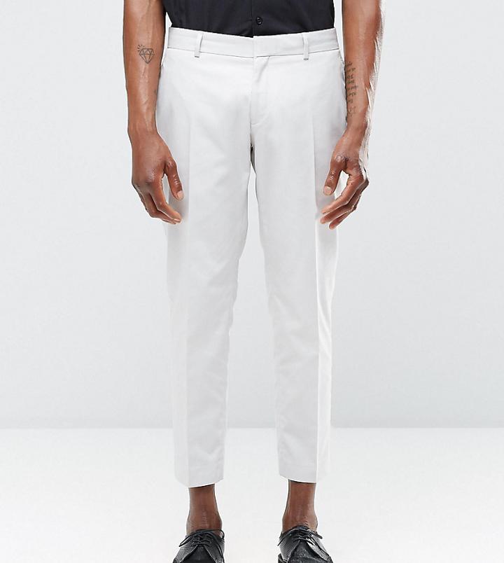 Religion Skinny Cropped Smart Pants In Pale Gray - Gray
