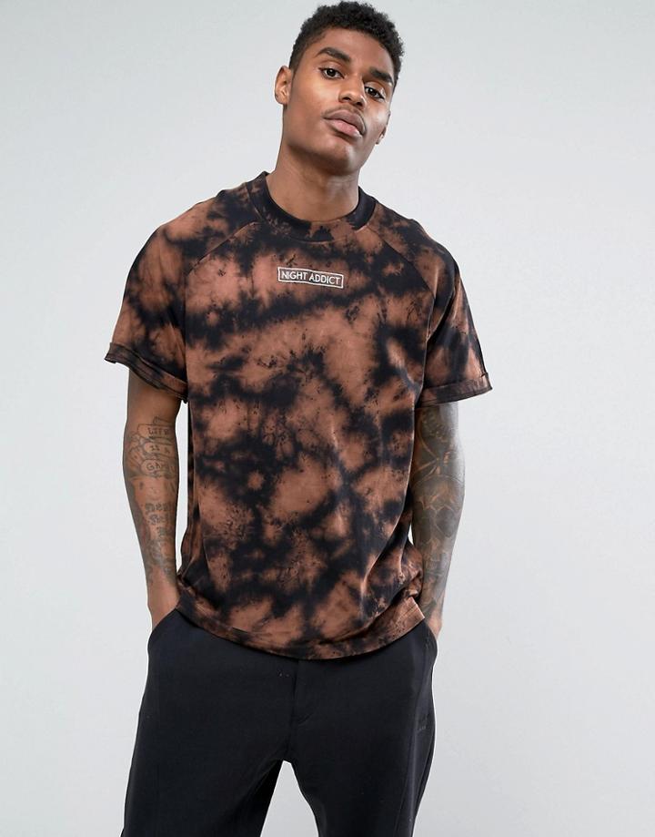 Night Addict Tie Dye T-shirt - Black