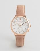 Fossil Abeline Rose Gold & Sand Leather Watch - Gray