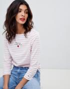 Tommy Hilfiger Tommy X Love Striped T Shirt With Embroidery - Red