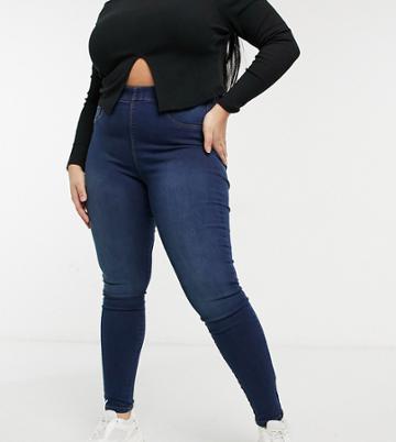 Yours Shape Jeggings In Indigo-blues