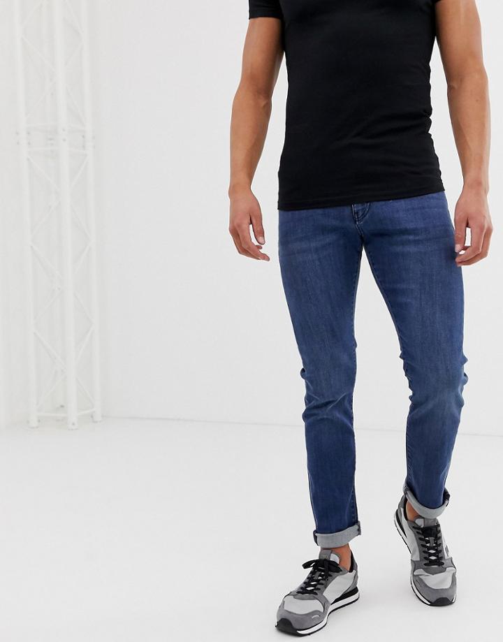 Armani Exchange J13 Slim Fit Mid Blue Wash Jeans - Blue