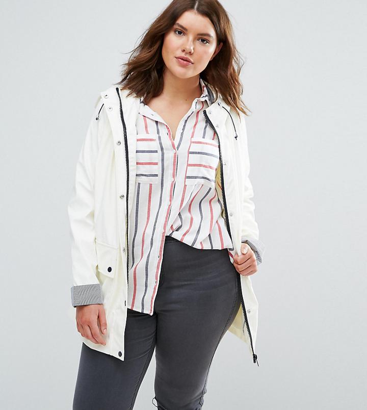 New Look Curve Anorak Jacket - White
