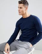 Selected Homme Knitted Sweater With Fleck Detail - Navy