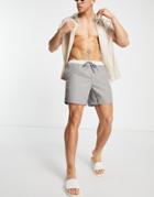 River Island Blocked Waistband Shorts In Gray
