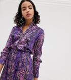 Na-kd Neon Snake Print Blouse In Purple