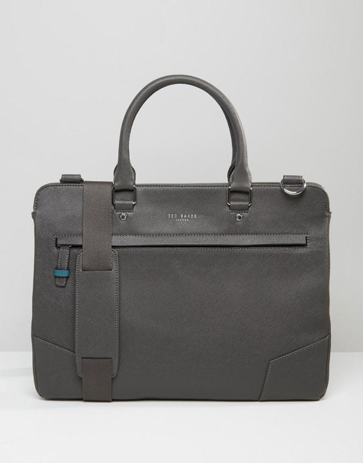 Ted Baker Document Bag Cross Grain - Gray