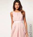 Asos Petite Tulip Dress With Tie Back - Pink