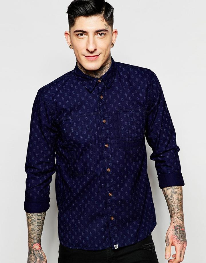 Pretty Green Paisley Shirt - Navy